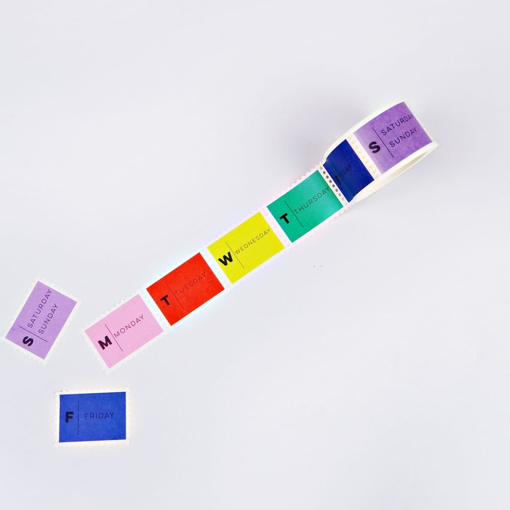 Image of Days of the Week Brights Washi Tape