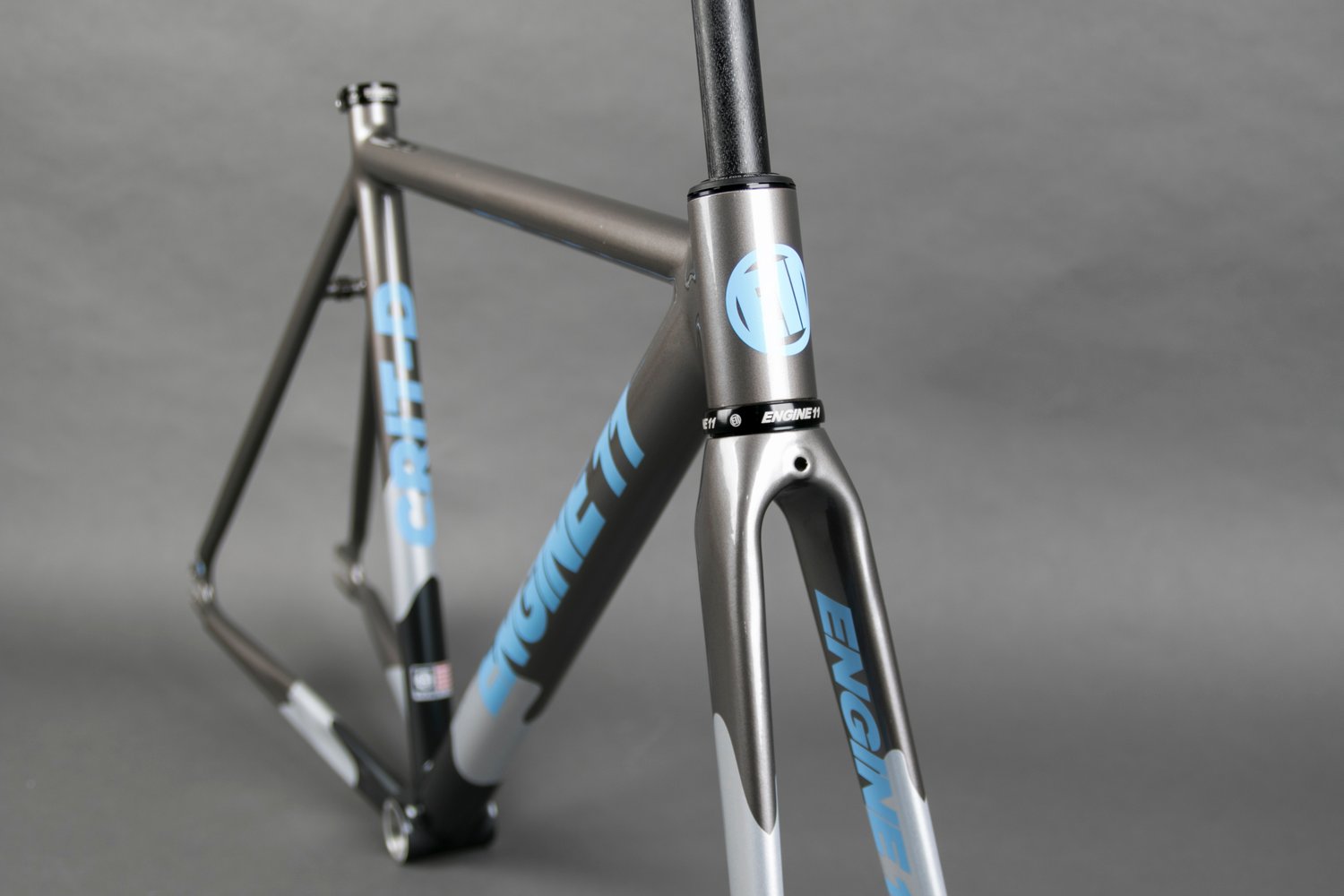 Image of CritD track frameset in Gun Metal