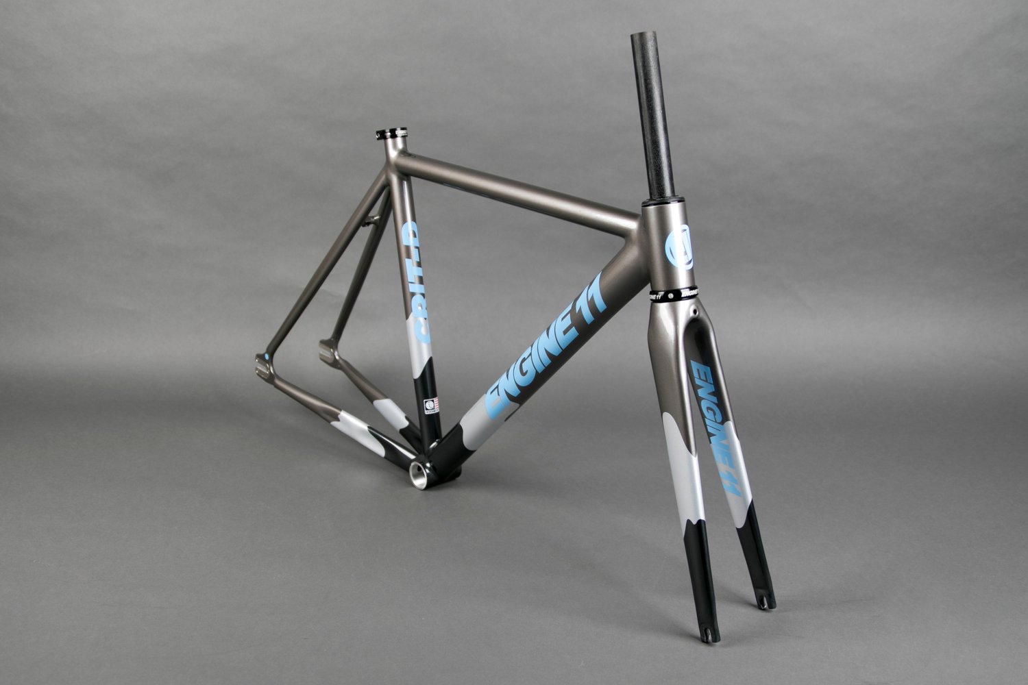 Image of CritD track frameset in Gun Metal