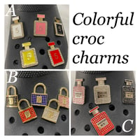 Colorful croc charms