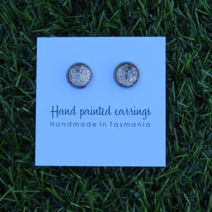 Image of Rose Gold Glitter Studs (12mm)