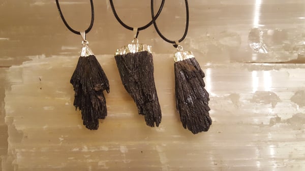 Image of Black Kyanite Pendant 