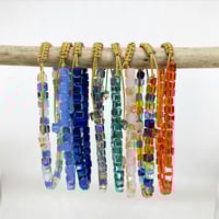Image 3 of Crystal Cube Bracelet - Choose Your Color - Adjustable