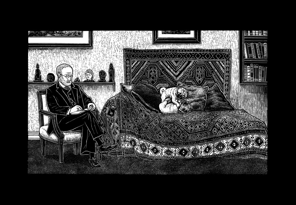 Image of »Freud with pugs«