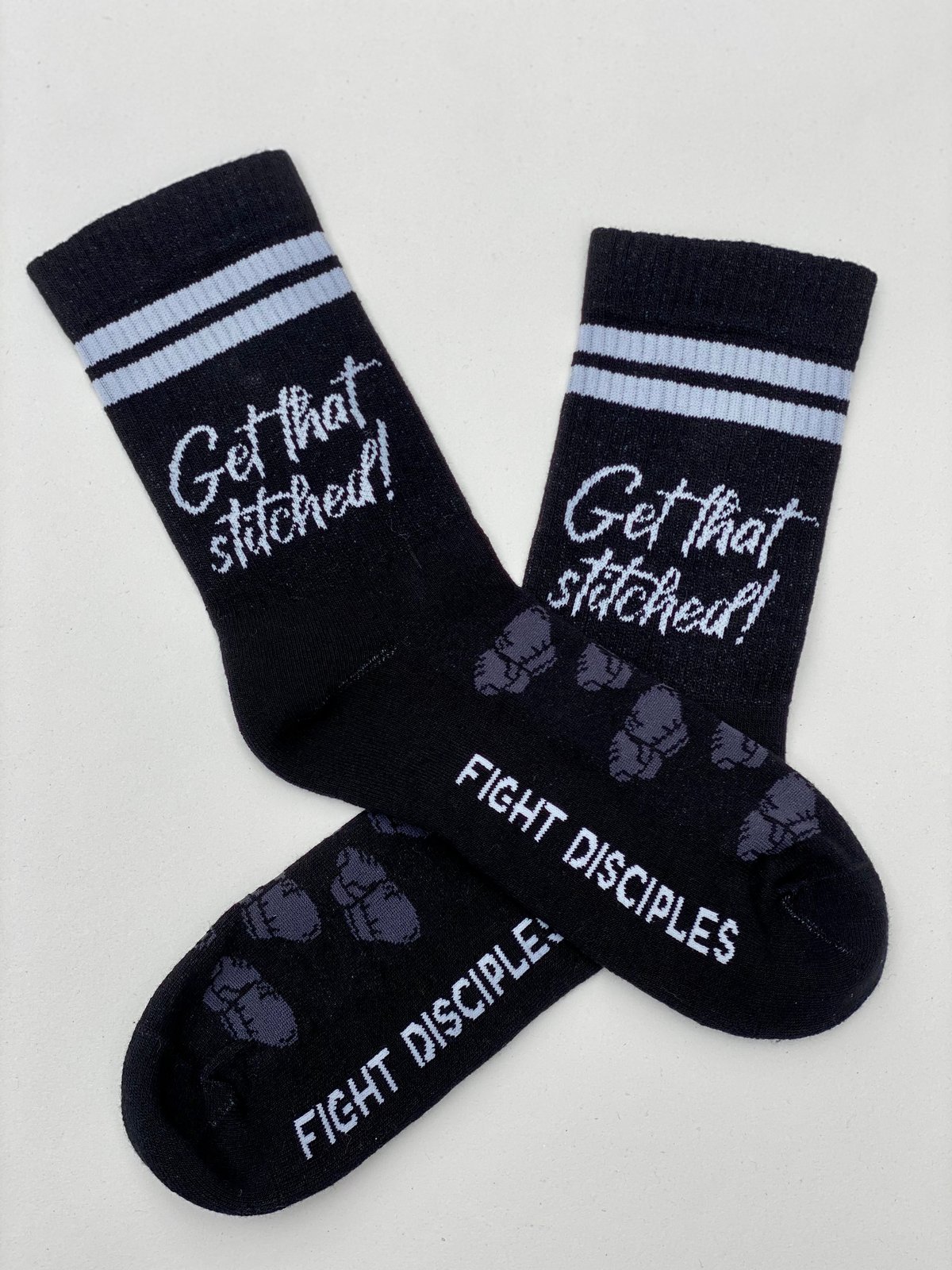 Image of OFFICIAL FIGHT DISCIPLES BLACK 'GTS' SOCKS