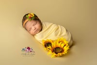 Image 4 of Sunflower tieback and mustard wrap 