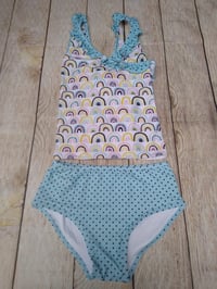 2t Rainbow Tankini w/ Bikini Bottoms 