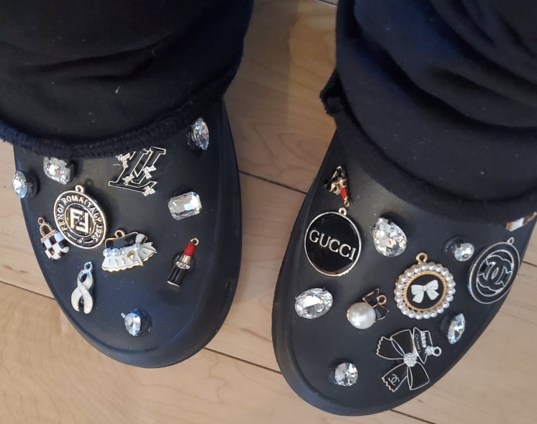  trendy designer hypebeast Shoe Charms for croc shoe clog charm  decorations supreme women men kid, Black : Clothing, Shoes & Jewelry