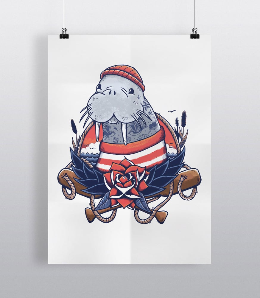 Image of Walrus Sailor - Art Print
