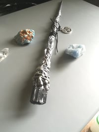 Image 1 of Black Tourmaline Crystal Gothic Wand