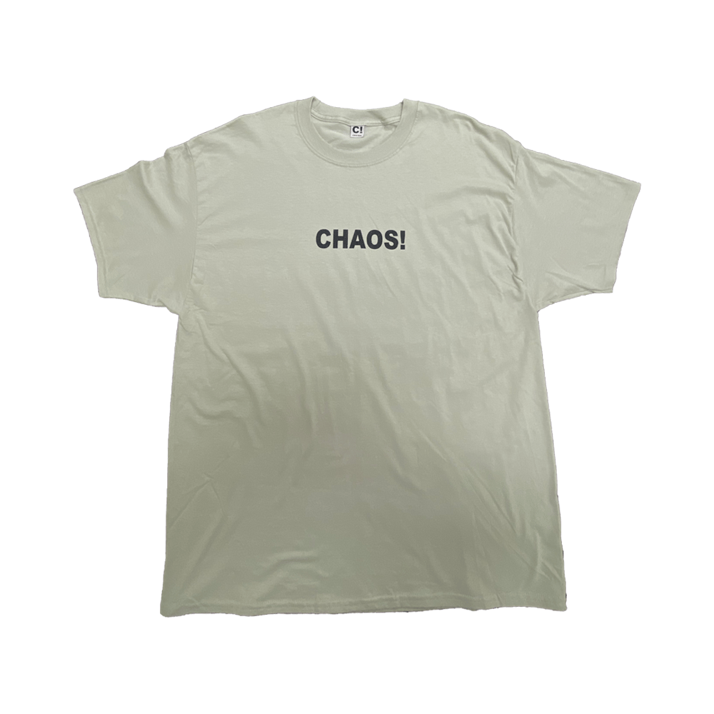 Image of "CHAOS!" TEE - Sand/Black