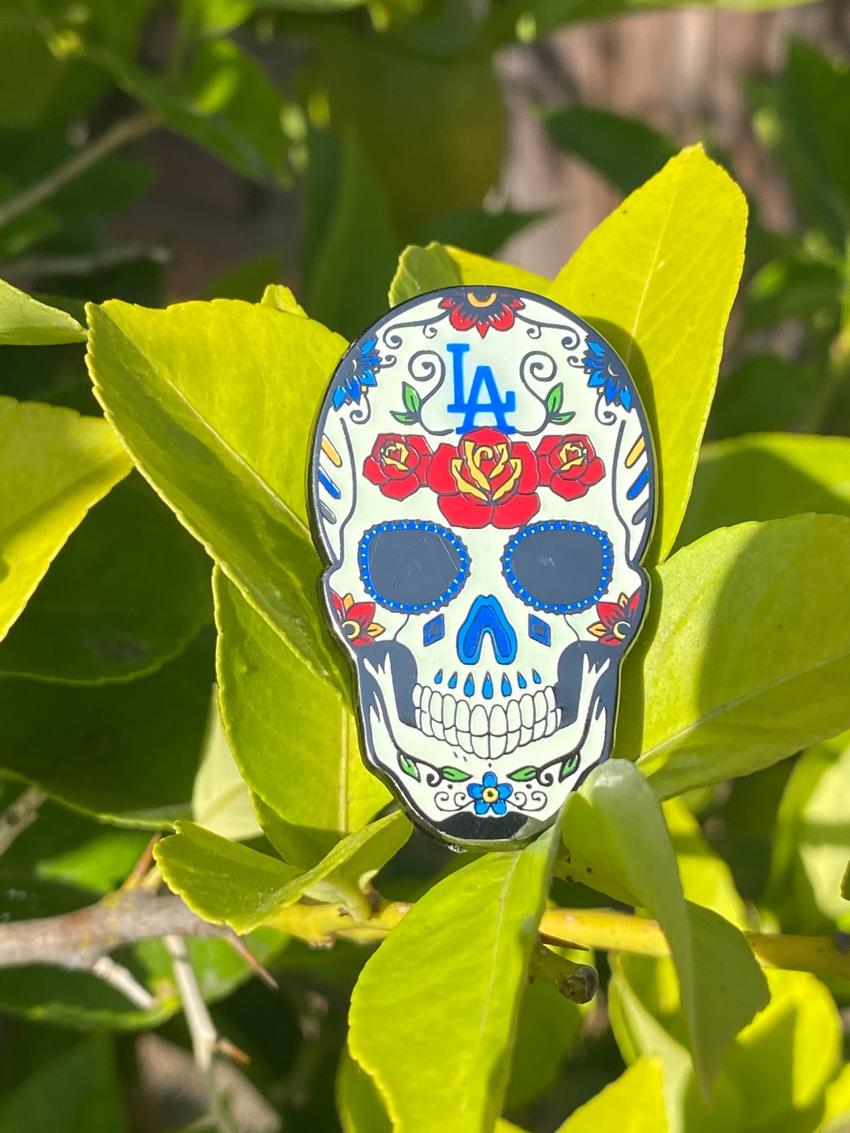 Los Angeles Dodgers Sugar Skull Day of the Dead Lapel Pin