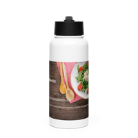 Image 1 of Sparkle Memoriez Logo -Stainless Steel Water Bottle with a Straw Lid