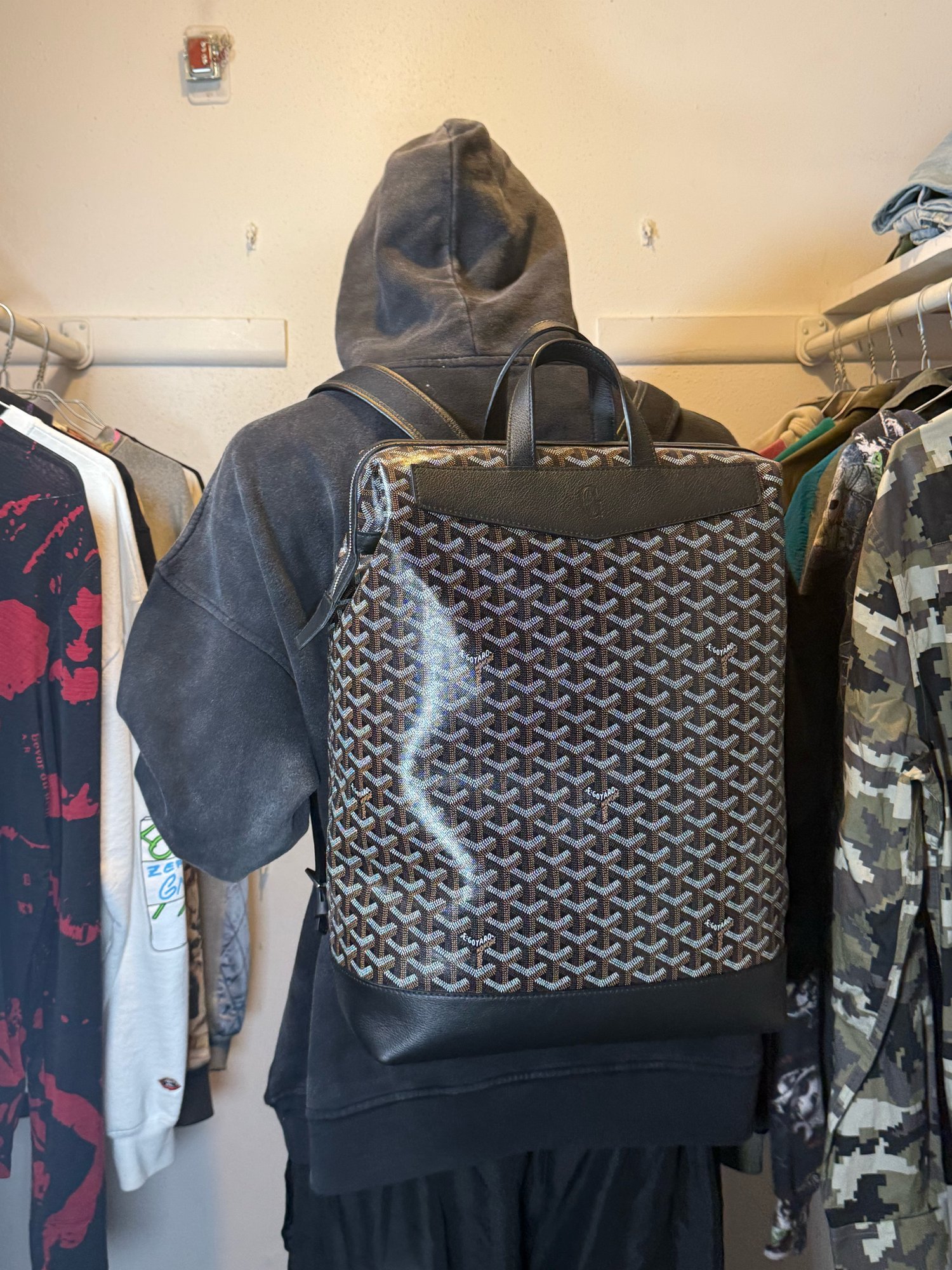 Image of Goyard Calfskin Cisalpin Backpack