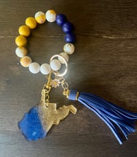 Image 1 of JOMAX Jewelry-Silicone Bead Wristlet/Keychain West Virginia