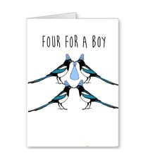 Image 2 of Four for a Boy - Baby Boy Card