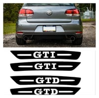 Image 1 of X2 Vw Golf Mk6 Gti and Gtd reflector overlay V2 - V3 sticker decal