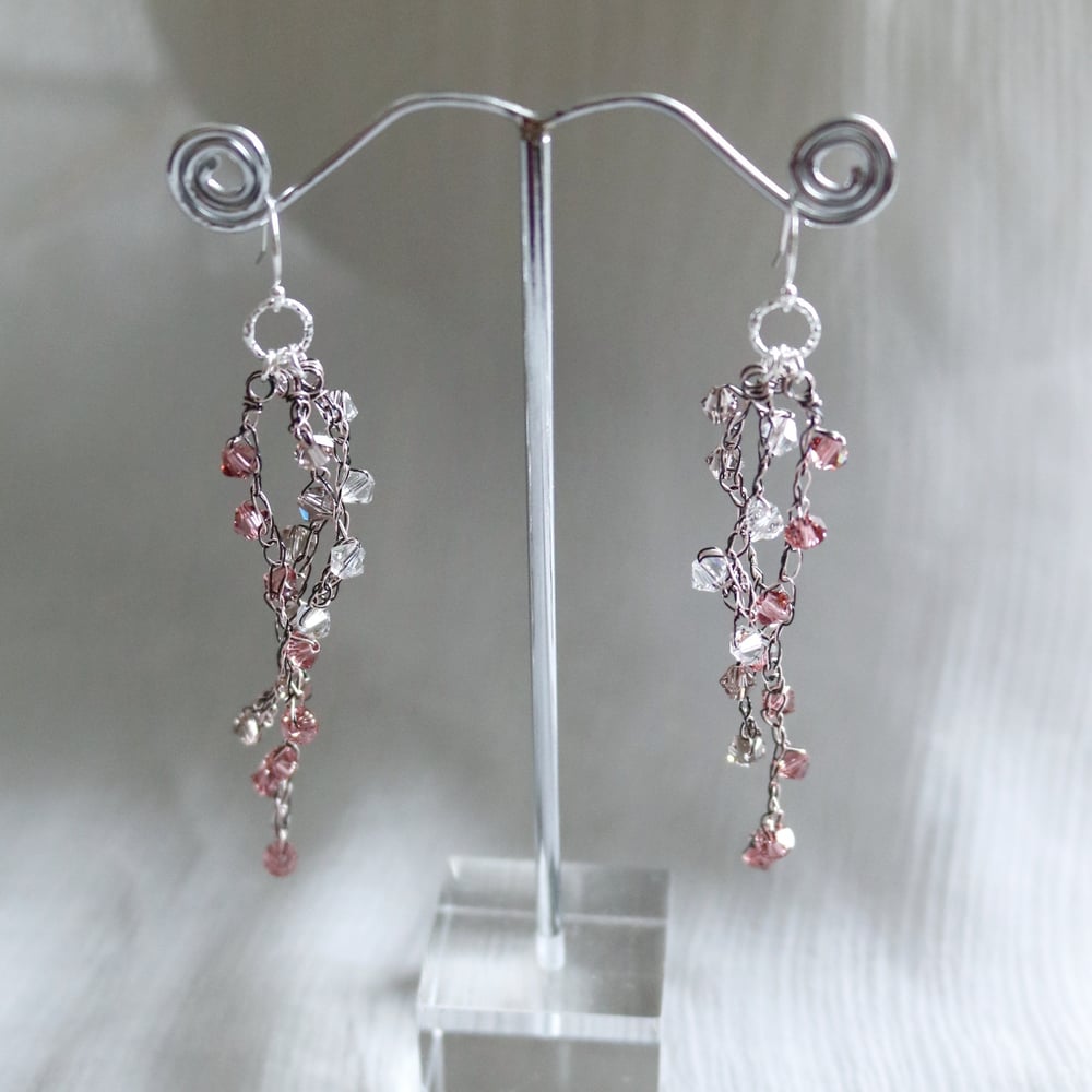 Image of WISTERIA Earrings - Vintage Rose