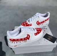 Image 3 of Red LV Custom Airforces 