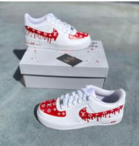 Image 4 of Red LV Custom Airforces 