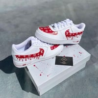 Image 2 of Red LV Custom Airforces 