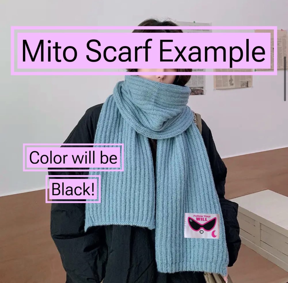 Image of COMBO SET : Mito Bun Beanie / Scarf
