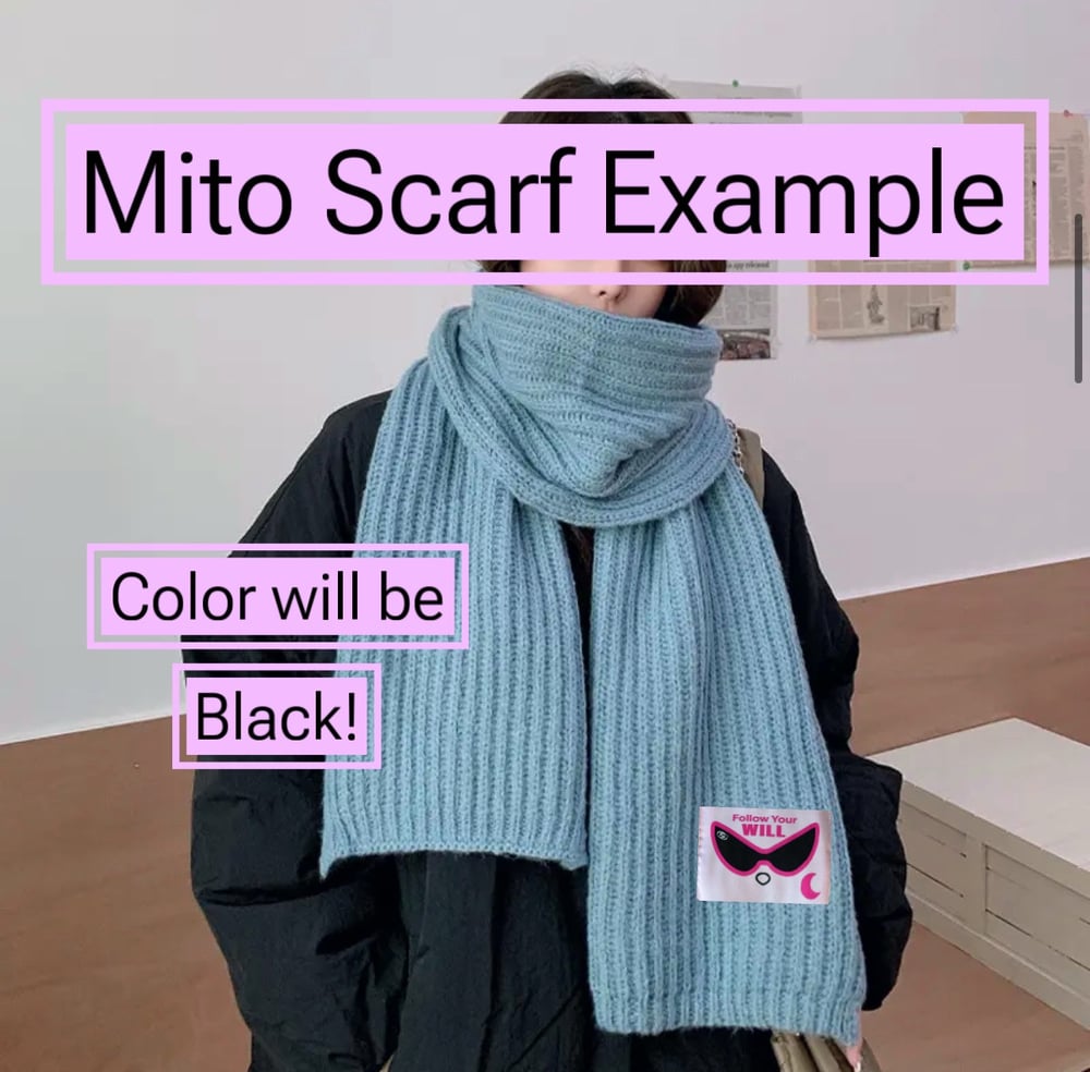 Image of COMBO SET : Mito Bun Beanie / Scarf 