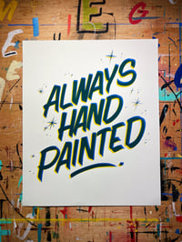 Image 1 of ALWAYS HAND PAINTED - Blue/Yellow Screen Print