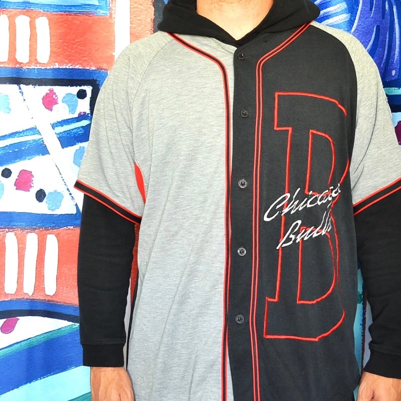 Chicago Bulls 1990's Pinstripe Starter Baseball Jersey - The Edit LDN