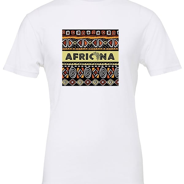 Image of White Africana print