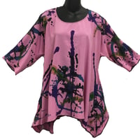 Image 2 of Joy Tunic -Soft Natural Rayon - Hand Painted