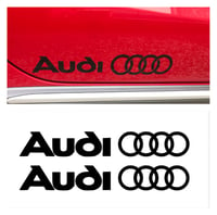 Image 1 of X2 large Audi logo Stickers 