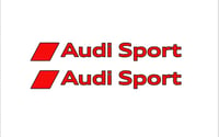 Image 1 of X2 Medium Audi Sport logo Stickers 