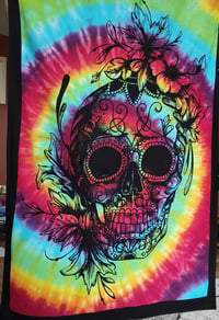 Rainbow skull wall hanging