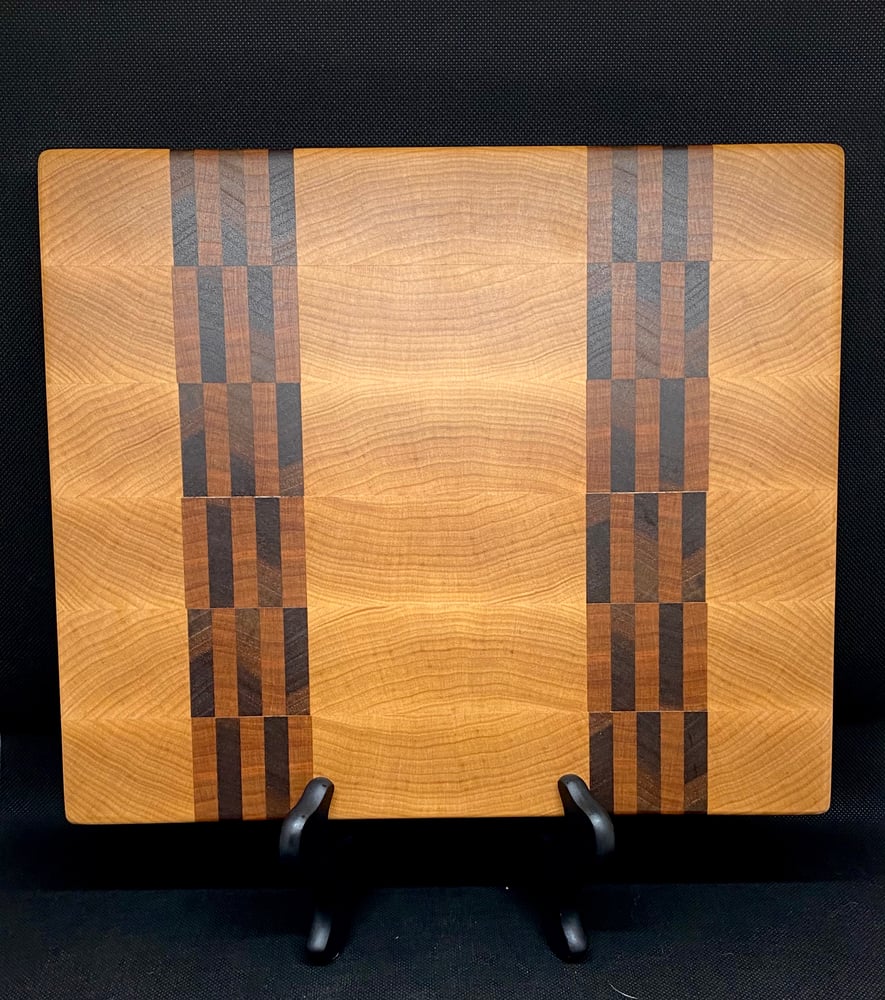 Image of Hard Maple with Walnut and Cherry Vertical Checkerboard