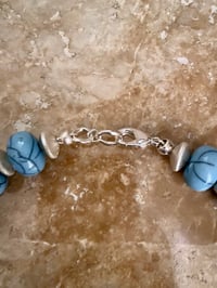 Image 4 of NEW!!! Pale blue & satin silver Necklace
