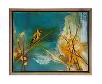 Image 1 of Original Canvas - Goldfinch in Birch - 11" x 14"