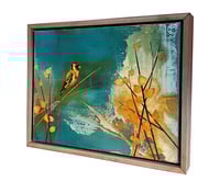 Image 2 of Original Canvas - Goldfinch in Birch - 11" x 14"