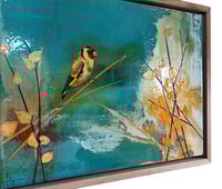 Image 3 of Original Canvas - Goldfinch in Birch - 11" x 14"