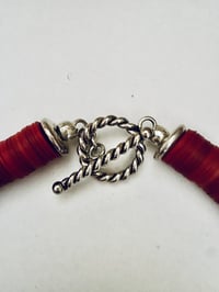 Image 3 of NEW red & black disc necklace