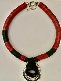 Image 4 of NEW red & black disc necklace