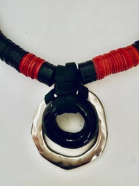 Image 5 of NEW red & black disc necklace