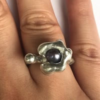 Image 3 of Orbit Purple Pearl Ring | Size 6