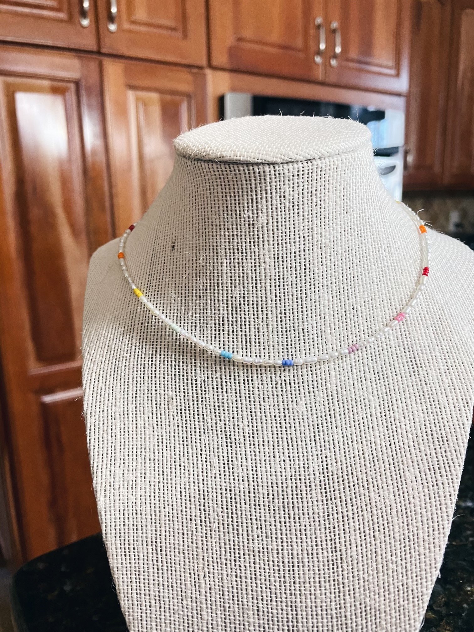 Image of beaded pearl necklaces