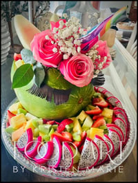 Image 1 of Hand Carved Unicorn Watermelon