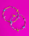 LARGE CANDY BARBED WIRE HOOPS 