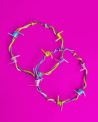 Image 1 of LARGE CANDY BARBED WIRE HOOPS 