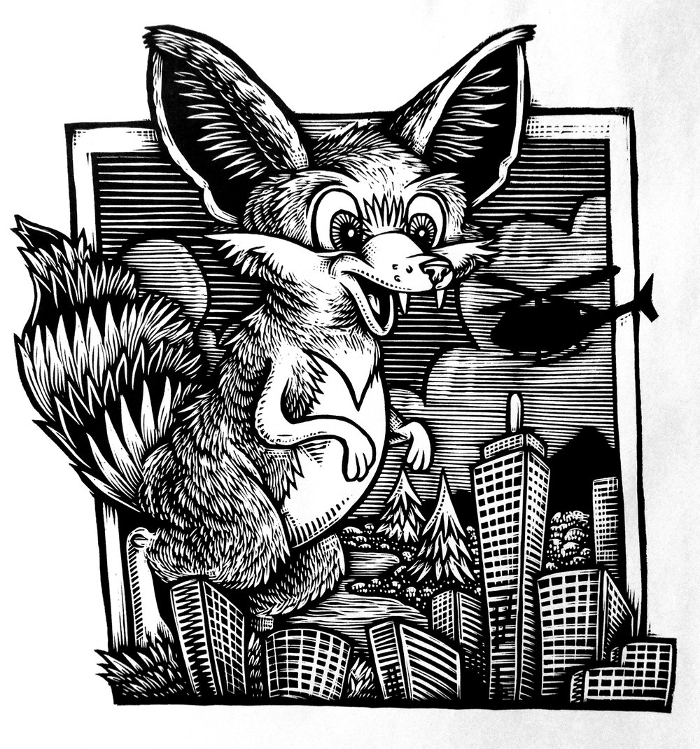 Fennec Fox Unusual Kaiju! T-shirt (B2) **FREE SHIPPING**