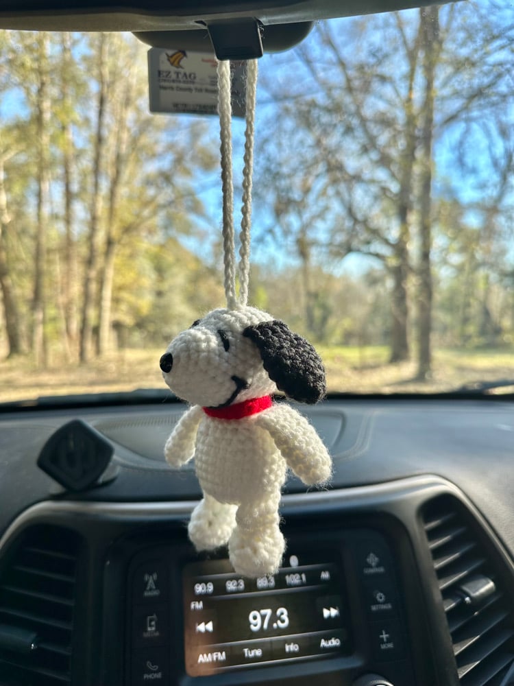 Image of snoop and woodstock car hangings set or separate 