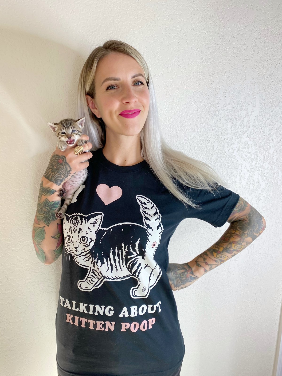 kitten lady t shirt